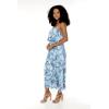 imageWomens Hawaiian Maxi Ruffle Luau Dress in BloomSimply Blue Leaf