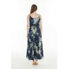 imageWomens Hawaiian Maxi Tiered Dress in Pineapple Garden NavyPineapple Garden Navy