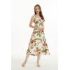 imageWomens Hawaiian Maxi Tiered Dress in RafelsiaCream Rafelsia
