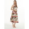 imageWomens Hawaiian Maxi Tiered Dress in Sunset BlueSunset Neon Pastel