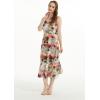 imageWomens Hawaiian Maxi Tiered Dress in Sunset BlueSunset Neon Pastel