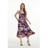 imageWomens Hawaiian Maxi Tiered Dress in Sunset BlueSunset Purple