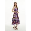imageWomens Hawaiian Maxi Tiered Dress in Sunset BlueSunset Purple