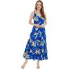imageHawaii Hangover Womens Hawaiian Maxi Tiered Dress in Hibiscus BlueHibiscus Blue