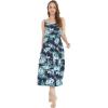 imageHawaii Hangover Womens Hawaiian Maxi Tiered Dress in Hibiscus BlueOrchid Breeze Navy