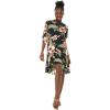 imageWomens Hawaiian 34 Sleeve Mermaid Ruffle Tunic Dress in Sunset BlueBlack Rafelsia