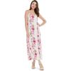 imageWomens Hawaiian Luau Pink Hibiscus Vine Maxi Sweetheart DressPink Hibiscus Vine