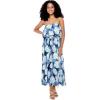 imageWomens Hawaiian Maxi Ruffle Luau Dress Pacific PalmPacific Palm Navy