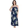 imageWomens Hawaiian Maxi Ruffle Luau Dress Pineapple GardenPineapple Garden Navy