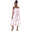 imageWomens Hawaiian Maxi Ruffle Luau Dress Pink Hibiscus VinePink Hibiscus Vine