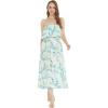 imageWomens Hawaiian Maxi Ruffle Luau Dress RafelsiaOrchid Breeze White