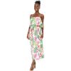 imageWomens Hawaiian Maxi Ruffle Luau Dress Wispy CereusLotus and Orchid
