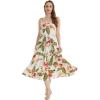 imageWomens Hawaiian Maxi Tiered Dress in RafelsiaCream Rafelsia