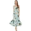 imageWomens Hawaiian Maxi Tiered Dress in Wispy Cereus BlackWispy Cereus Light Blue