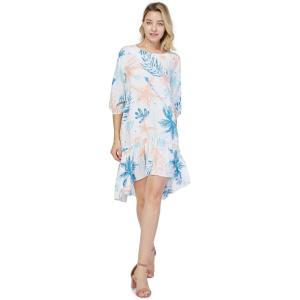 imageWomens Hawaiian 34 Sleeve Mermaid Ruffle Tunic Dress in Sandy BeachSandy Beach Cream