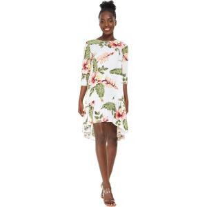imageWomens Hawaiian 34 Sleeve Mermaid Ruffle Tunic Dress in Sunset BlueCream Rafelsia