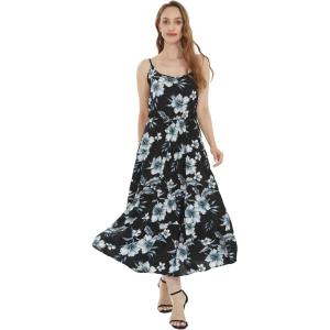 imageWomens Hawaiian Maxi Tiered Dress in Day Dream BloomMidnight Bloom
