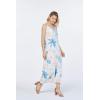imageWomens Hawaiian Luau Beach Sunset Print Maxi Sweetheart DressSandy Beach Cream