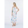 imageWomens Hawaiian Luau Beach Sunset Print Maxi Sweetheart DressSandy Beach Cream