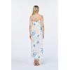 imageWomens Hawaiian Luau Beach Sunset Print Maxi Sweetheart DressSandy Beach Cream