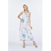 imageWomens Hawaiian Luau Beach Sunset Print Maxi Sweetheart DressSandy Beach Cream