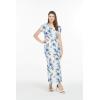 imageWomens Hawaiian Luau Cap Sleeve Maxi Simple Dress in BloomDay Dream Bloom