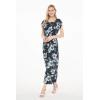imageWomens Hawaiian Luau Cap Sleeve Maxi Simple Dress in BloomMidnight Bloom