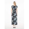 imageWomens Hawaiian Luau Cap Sleeve Maxi Simple Dress in BloomMidnight Bloom