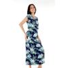 imageWomens Hawaiian Luau Cap Sleeve Maxi Simple Dress in Orchid BreezeOrchid Breeze Navy