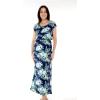 imageWomens Hawaiian Luau Cap Sleeve Maxi Simple Dress in Orchid BreezeOrchid Breeze Navy