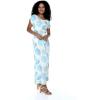imageWomens Hawaiian Luau Cap Sleeve Maxi Simple Dress in Pacific PalmPacific Palm Cream