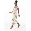 imageWomens Hawaiian Luau Cap Sleeve Maxi Simple Dress in Pineapple GardenCream Rafelsia