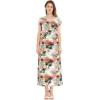 imageWomens Hawaiian Luau Cap Sleeve Maxi Simple Dress in SunsetSunset Neon Pastel