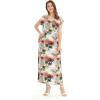 imageWomens Hawaiian Luau Cap Sleeve Maxi Simple Dress in SunsetSunset Neon Pastel