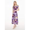imageWomens Hawaiian Luau Cap Sleeve Maxi Simple Dress in SunsetSunset Purple