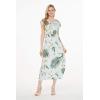 imageWomens Hawaiian Luau Cap Sleeve Maxi Simple Dress in Wispy CereusWispy Cereus Light Blue