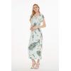 imageWomens Hawaiian Luau Cap Sleeve Maxi Simple Dress in Wispy CereusWispy Cereus Light Blue