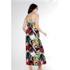 imageWomens Hawaiian Luau Flowering Koi Blue Maxi Sweetheart DressTropical Twilight