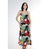 imageWomens Hawaiian Luau Flowering Koi Blue Maxi Sweetheart DressTropical Twilight