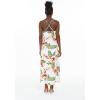 imageWomens Hawaiian Luau Sunset Blue Maxi Sweetheart DressRafelsia Cream