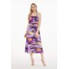 imageWomens Hawaiian Luau Sunset Blue Maxi Sweetheart DressSunset Purple
