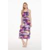 imageWomens Hawaiian Luau Sunset Blue Maxi Sweetheart DressSunset Purple
