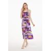 imageWomens Hawaiian Luau Sunset Blue Maxi Sweetheart DressSunset Purple