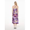 imageWomens Hawaiian Luau Sunset Blue Maxi Sweetheart DressSunset Purple