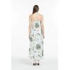 imageWomens Hawaiian Luau Wispy Cereus Black Maxi Sweetheart DressWispy Cereus Light Blue