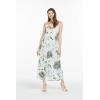 imageWomens Hawaiian Luau Wispy Cereus Black Maxi Sweetheart DressWispy Cereus Light Blue