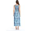 imageWomens Hawaiian Maxi Tank Elastic Luau Dress Simply Blue LeafSimply Blue Leaf