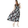 imageWomens Hawaiian Maxi Tank Elastic Luau Dress in BloomMidnight Bloom