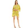 imageWomens Hawaiian Poncho Luau Dress Pineapple GardenGarden Poppy Yellow
