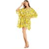 imageWomens Hawaiian Poncho Luau Dress Pineapple GardenGarden Poppy Yellow